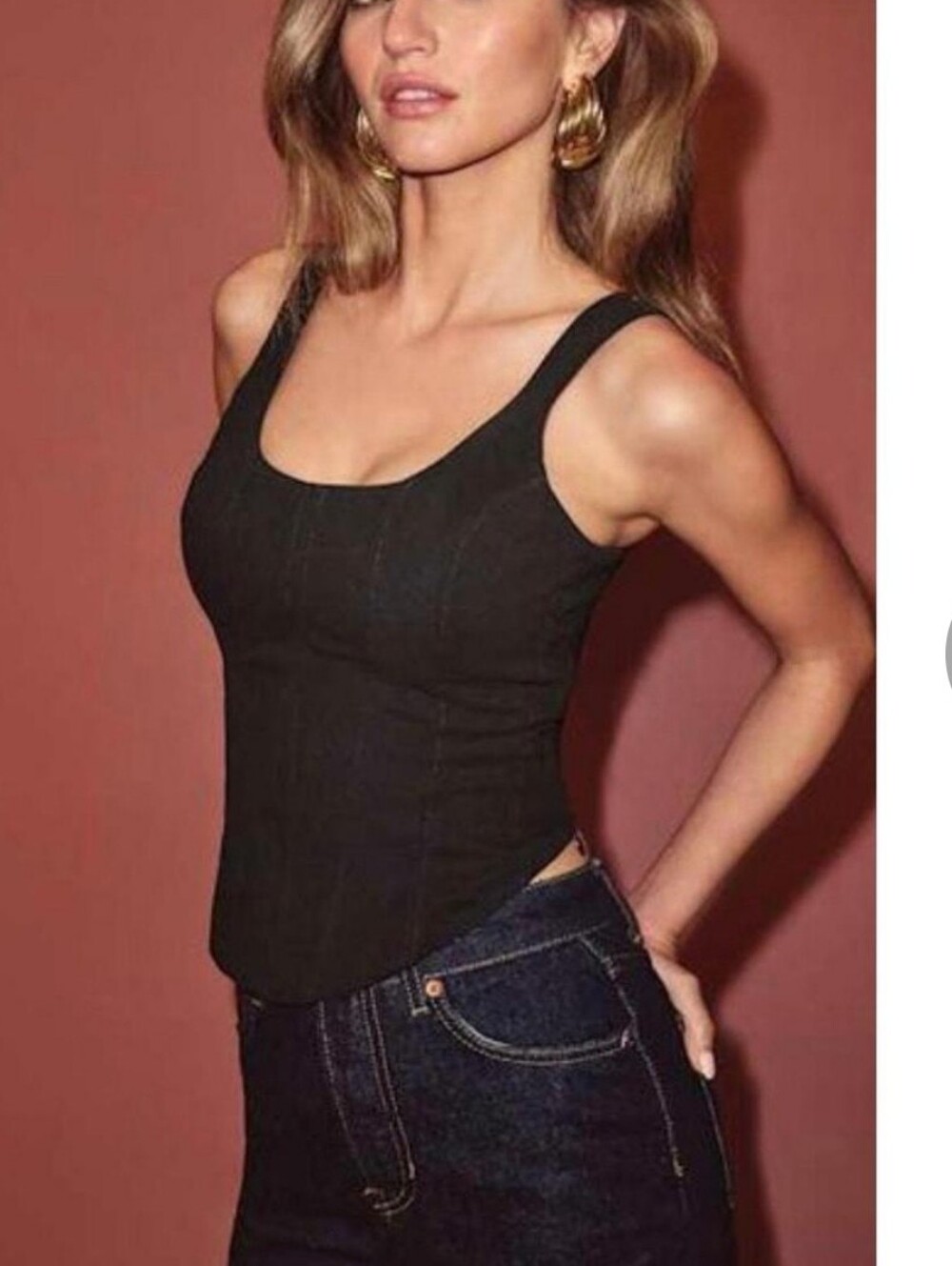 Reformation Seren Tank - Women's Black Sleeveless Top - Size 2